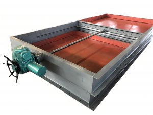 電動(dòng)雨水排口閘板閥，電動(dòng)污泥水溝閘板